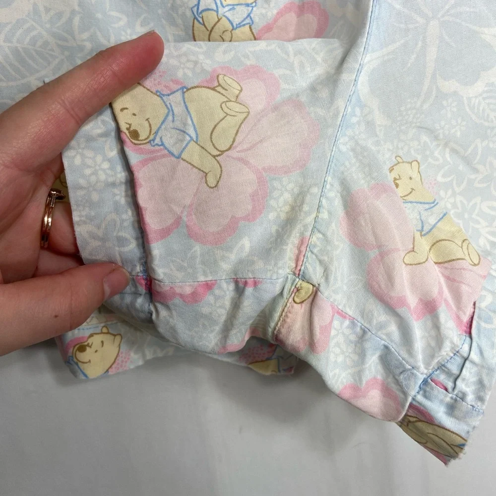 Disney women’s Winnie the Pooh light blue drawstring‎ pajama shorts 100% cotton - Picture 3 of 9
